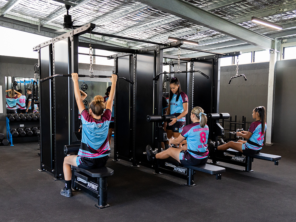 Keebra Park State High School students training in their AlphaFit gym