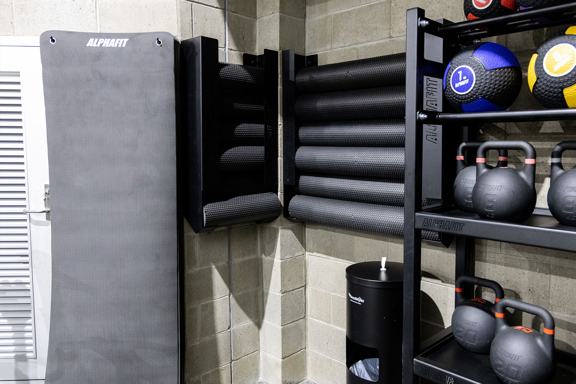 Foam Roller and Yoga Matt Wall Mounted Storage